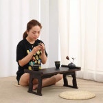 소반 다도상 좌탁 테이블 레트로 전통 오동나무 복고 찻상