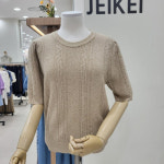 JEIKEI 제이케이 꽈배기 라운드 니트티 JN9KT012B34