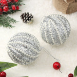 도토로 로열실버 글리터 장식볼 2p세트 볼륨진주