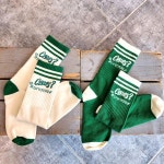 2컬러 여성 코튼 레터링 포인트 삭스 골지양말