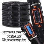 50 100m 드립 테이프 PE 튜브 간격 10 정원 온실 급수 농장 농업 관개 담그는 호스 도저