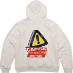 헤비후드티 뒷면 안전 먼저 CAUTION 의류 프린팅