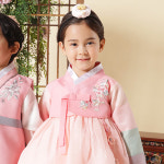 아가명주 아가명주 분홍수국 여아 한복