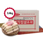 혼합유과 3 75kg 대용량유과 한과 찹쌀 백년초 쑥
