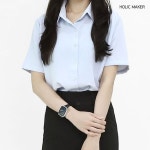 카라 셔츠 반소매 홀릭메이커 반팔티 반팔 여 HTT024
