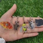 해피캣 키링 바나나캣 바나나고양이 해피고양이 고양이밈 해피캣밈 열쇠고리