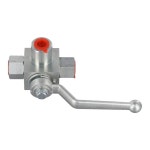 탄소강 유압 고압 볼 밸브 3 웨이 티 타입 500 바 MWP 강한 부식 화학 매개체