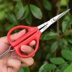 포도 가위 핀셋 원예 도구 핀셋이있는 2-in-1 지점 분재 과일 따기