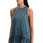 GANNI GANNI 683 midi poplin dress in