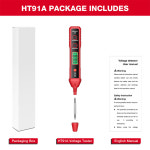 비접촉 AC 전압 테스터 디지털 전압 검출기 펜 LCD 디스플레이 AC 전기 펜 손전등 전기 테스터 12-400V