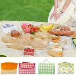 뷰레이터닷컴 파인 휴대용 경량 피크닉매트 그린 체크 200X200