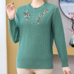 목련옷장 70대 110세 할머니 포근한니트티 요양원옷 경로당옷 마실룩 초록 66 77사이즈