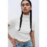 H&M 오버로크 디테일 스모킹 탑 1257980