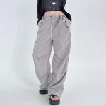 여자 힙합 댄스복 와이드 스트링 바지 조거 팬츠 코디 M
