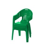 플라스틱의자 팔걸이의자 편의점 포장마차 간이용 보조 4개 그린4개