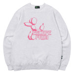 이스케이프프롬 벌룬 퍼피 프린트 맨투맨 멜란지 L