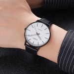Men Watches 맨즈 손목시계 심플 가죽 벨트 세련된 비즈니스 클래식 시계 시계 신사