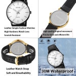 Men Watches 맨즈 손목시계 심플 가죽 벨트 세련된 비즈니스 클래식 시계 시계 신사