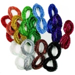 반짝이 모루 공예 만들기 재료 초록1P 반짝이