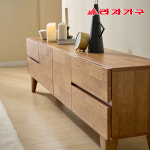 라자가구 그로우 원목 슬림 거실장  1800x320x500mm