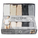 트라이 트라이 트라이 퍼스트라인 면스판 미디 여성용 팬티 5매입