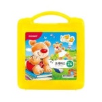 가방형 크레파스 레온레아 24색 X 2매입