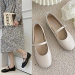 통굽단화 스타일 로퍼신발 캐쥬얼화 플랫 정장구두