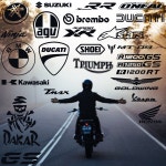 부초바 바이크스티커 2 1 오토바이 모터싸이클 튜닝 헬맷스티커 컷팅스티커 M 1개 MC-019