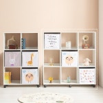 3단 9칸 바퀴형 심플 책장 아이방 장난감수납 책꽂이 수납장 아이방가구