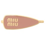 MIU MIU 2F6T A4 뮤뮤 헤어 액세서리 에나멜 메탈 헤어 클립 로고 헤어핀 5IF147