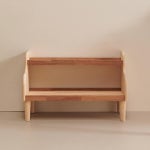 772 고무나무 2단 선반 책장 거실 수납 장식장 책꽂이수납장 수납장 책수납