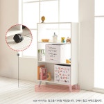 3단 3칸 바퀴형 책장 다용도 물건 선반 수납장 어린이책장 아기책꽂이 거실수납