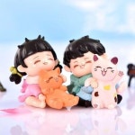 주케이씨원 미니어처 고양이와 커플 5x5 10개 C0038