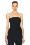 GANNI 가니 스트랩리스 탑 Strapless Top