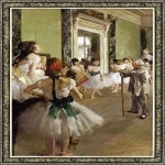 드가의 발레수업 앤틱카키 액자세트 1000피스직소퍼즐