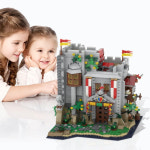 호환블록 MOC 중세 사자의 성 게이트키퍼 타워 모델 건물 군사 망루 블록 매치 브릭 장난감 DIY 선물