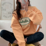 캘러 레터링 루즈핏 쮸리 맨투맨