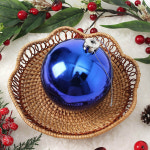 블루 유광볼 트리장식볼 오너먼트