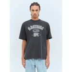 어 베이딩 에이프 베이프 남성 Rhinestone Logo T Shirt aba0158008gry
