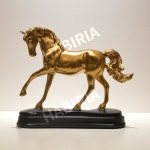 말 장식 인테리어 장식품 조각상 동상 모형 고급스러운 인형 빈티지 조랑말 황금 황금색