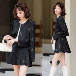 여성투피스 봄 가을 자켓 미니 주름 스커트 캐주얼 비즈니스 투피스 W11 TEA9