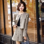 여성투피스 봄 가을 자켓 미니 주름 스커트 캐주얼 비즈니스 투피스 W11 TEA9