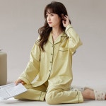 언니네산지직송 10회 안은진 긴팔 파자마 잠옷 면 하이엔드 홈웨어 세트