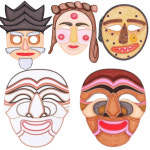 MS 4종 추석 전통 어린이 종이 가면 전통탈만들기 새해 초1