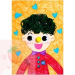SB 털실 머리카락 얼굴그림 표현하기 유아 미술교구 재료 미술놀이 키트 아동 초등 만들기
