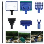 새로운 Fish Aquatic Supplies 5 in 1 Seaweed Scraper Tank Cleaner Kit Aquarium Cleaning Tool Fishne
