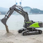 RC카 Huina 1593 Rc 굴삭기 114 22Ch 크롤러 자동차 트랙터 자동 리모컨 무선 제어 트럭 굴착기 엔지니어링
