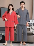 찜질방 옷 단체복 숯가마 목욕탕 황토 마사지복 남녀 B 여성 로즈레드 E