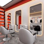 미용실 조명거울 와이드 LED 은경 특수 경대 스탠디