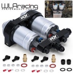 WLR RACING-PQY 로고가 더블 홀 연료 펌프 브래킷 2 피스 044 연료 펌프 OEM 0580 254 044 300LPH